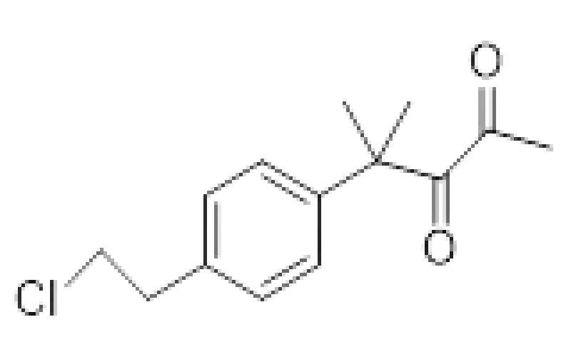 4-(4-(2-chloroethyl)phenyl)-4-methylpentane-2,3-dione